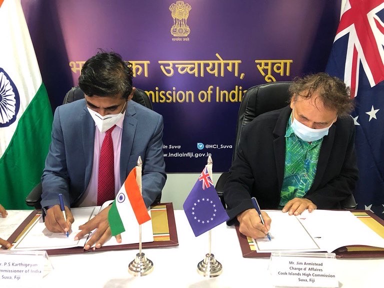 Signing of MOU between High Commission of India, Suva & Cook Islands High Commission, Suva - 6 October, 2021
